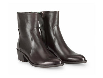 Felmini Women's Autumn/Winter Ankle Boots in Dark Brown Leather