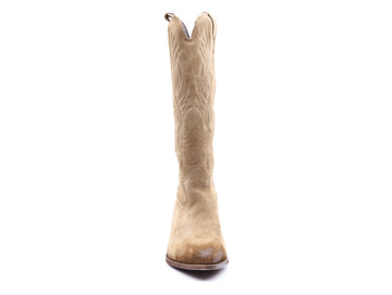 Felmini Western Boots Embroidery Suede Leather Upper