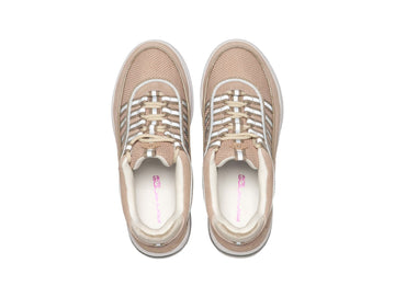 Fornarina Sneaker UP Taupe e Rosa Antico con Platform