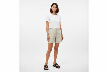 FRAU 85M3 Nero Mule Slide - Pantaloncini Lino T-shirt Bianca Casual Giorno