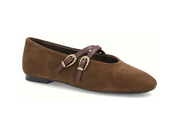 Frau Women's Mary Jane Flats in Fern Green Suede