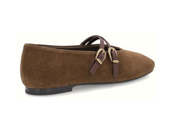 Frau Women's Mary Jane Flats in Fern Green Suede