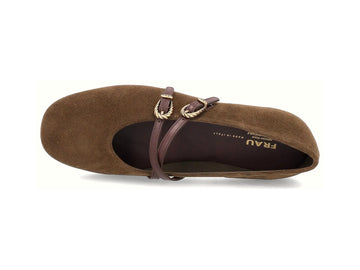 Frau Women's Mary Jane Flats in Fern Green Suede