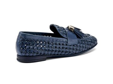 Frau Low Heel Loafers with Woven Leather Tassels