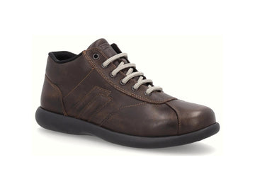 Frau Scarpe Alte Uomo Comfort in Pelle Marrone Slavato