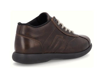Frau Scarpe Alte Uomo Comfort in Pelle Marrone Slavato