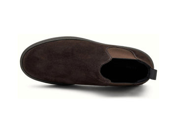 Frau Men's Chelsea Boots in Dark Brown Suede