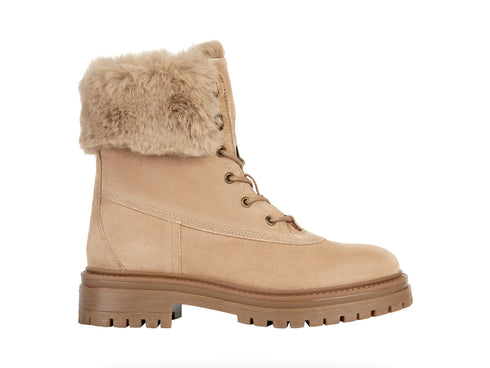 Geox Donna Iridea Anfibi Invernali Tomaia Camoscio Beige Iridea D26HRT