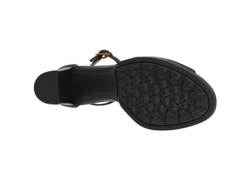 Geox Pleasure High Sandals Ankle Strap Leather Upper