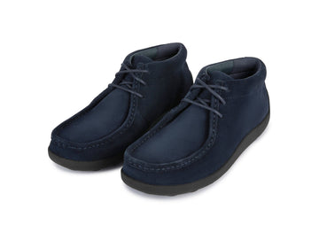 Geox Men's Spherica EC14 Ankle Boot in Navy Blue Suede