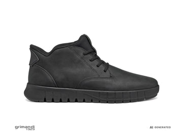 Geox Polacchino Uomo Flextride Plus in Pelle Nera U56MAB - AI-Generated Model