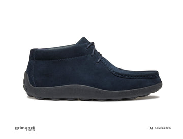 Geox Polacchino Uomo Spherica EC14 in Camoscio Blu Navy u46hlb - AI-Generated Model