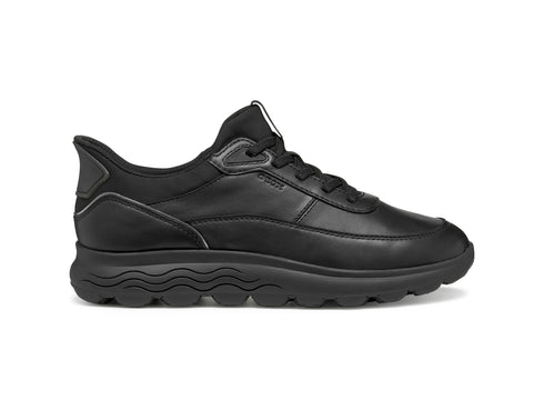 Geox Sneaker Donna Spherica Plus in Pelle Total Black d567mb
