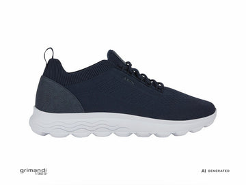 Geox Sneaker Uomo Spherica Blu Navy Jeans Denim - AI-Generated Model