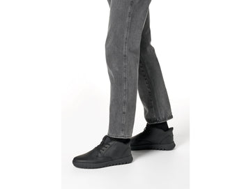 Geox Men's Flextride Plus Black Leather Ankle Boot