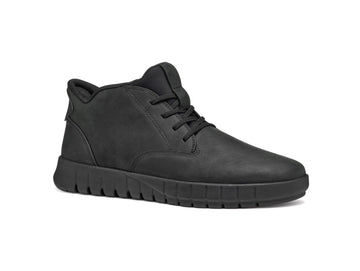 Geox Men's Flextride Plus Black Leather Ankle Boot