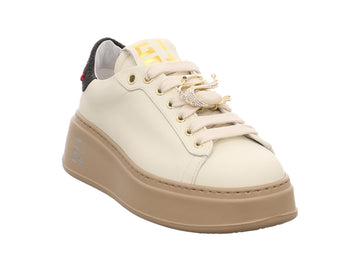 Gio+ Sneakers Made in Italy Swan Jewel Leather Upper