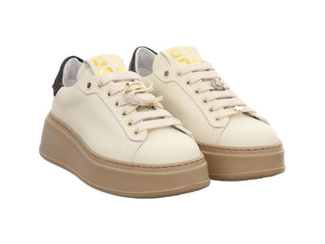 Gio+ Sneakers Made in Italy Swan Jewel Leather Upper