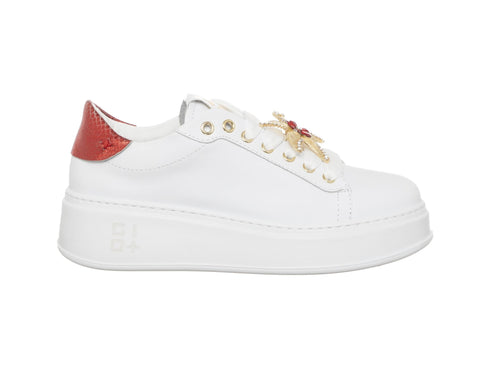 Gio+ PIA300A Sneakers Gioiello Stella in Pelle Made in Italy Bianca PIA252A