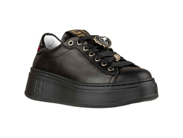 Gio+ PIA258 Sneakers Made in Italy Jewel Heart Leather Upper