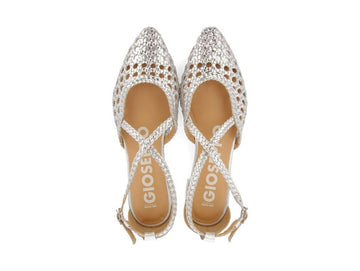 Gioseppo Leskovic Low Heel Ballerinas in Woven Leather