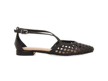 Gioseppo Scarpe Leskovic Tacco Basso Tomaia Pelle Intrecciata Nera 71180