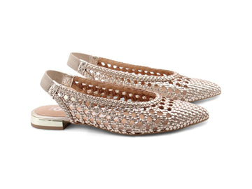 Gioseppo Slingback Guatavita Tacco Basso in Pelle Intrecciata