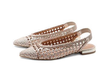 Gioseppo Slingback Guatavita Tacco Basso in Pelle Intrecciata