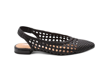 Gioseppo Ballerine Slingback Guatavita in Pelle Intrecciata Nera 68238