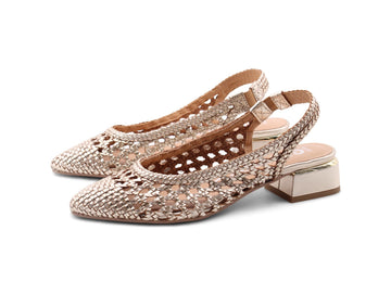 Gioseppo Slingback Piskove with Heel Upper Woven Leather
