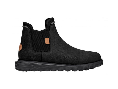 Hey Dude Branson Stivaletti Chelsea Craft Leather Pelle Nera 40187