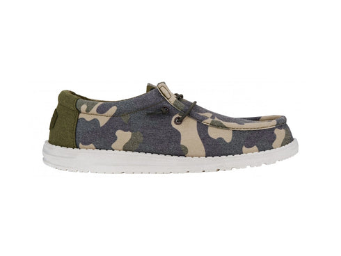 Hey Dude Wally Washed Scarpe Uomo Estive Tessuto Camouflage 40694-960