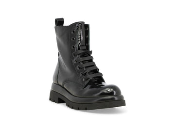 Calzature Melluso Donna comode: anfibi in vernice nera R45385Q-264677
