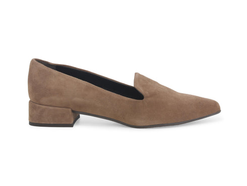 Melluso Ballerine con Struttura Punta Sfilata Tomaia Camoscio Taupe V5327D-232544