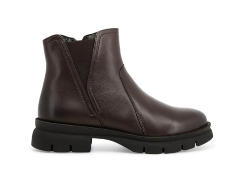 Melluso Stivaletto Casual Marrone in Pelle con Zip e Carrarmato 034345Z-251765