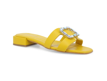 Melluso Elegant Slipper with Jewel Buckle Leather Upper