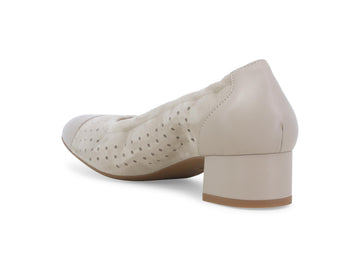 Melluso Décolleté Pelle Beige - Dettaglio tacco N411Q-257131