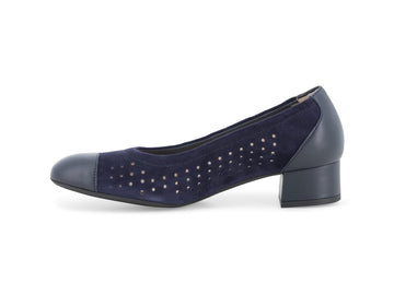 Melluso Décolleté Pelle Blu - Dettaglio laterale N411Q-256941