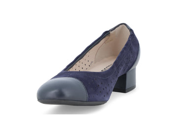 Melluso Décolleté Pelle Blu - Dettaglio punta N411Q-256941