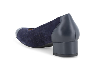 Melluso Décolleté Pelle Blu - Dettaglio tacco N411Q-256941
