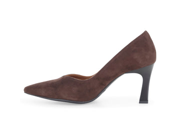 Melluso Décolleté Camoscio Marrone - Dettaglio laterale D5203Q-262441