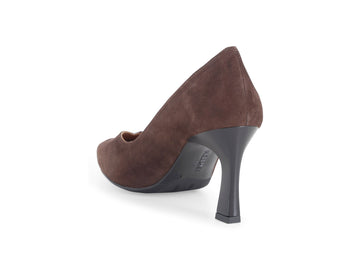 Melluso Décolleté Camoscio Marrone - Dettaglio tacco D5203Q-262441
