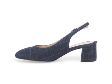 Melluso Décolleté Tessuto Blu - Dettaglio laterale E1301Q-257399