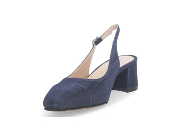 Melluso Décolleté Tessuto Blu - Dettaglio punta E1301Q-257399