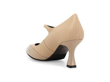 Melluso Décolleté Pelle Beige - Dettaglio tacco E5158Q-264374