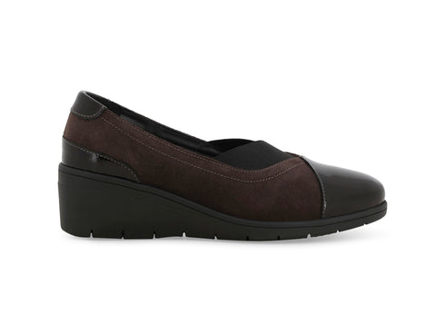 Melluso Décolleté Donna in Pelle Marrone con Zeppa K91616Q-264294