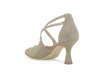 Melluso Décolleté Tessuto Oro - Dettaglio tacco E1631Q-257384