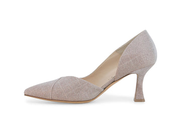 Melluso Décolleté Tessuto Rosa - Dettaglio laterale E1630Q-257815