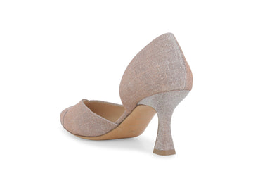 Melluso Décolleté Tessuto Rosa - Dettaglio tacco E1630Q-257815