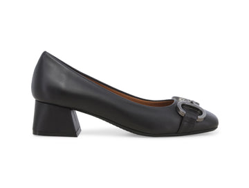 Melluso Décolleté Made in Italy Eleganti Tacco Basso Tomaia Pelle Nera K59026W-244669